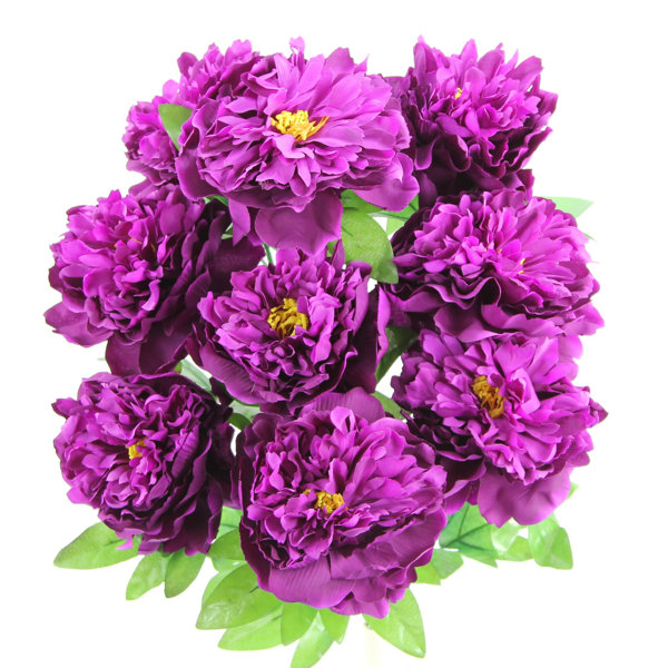Primrue Artificial Spring Flower Peony Floral Arrangement in Vase Wayfair